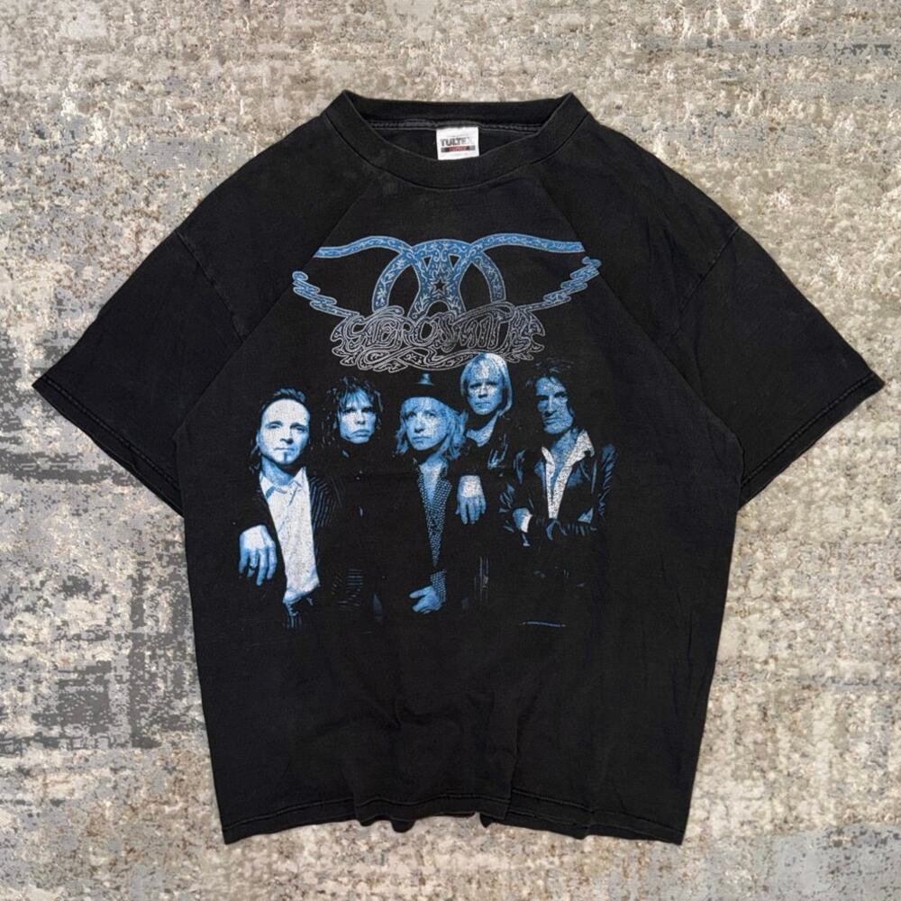 Aerosmith Vintage 1997 Nine Lives World Tour T-Shirt Size Mens XL